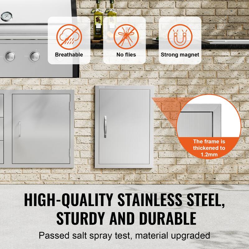 VEVOR Stainless Steel BBQ Access Door for Outdoor Kitchen, Grilling Station