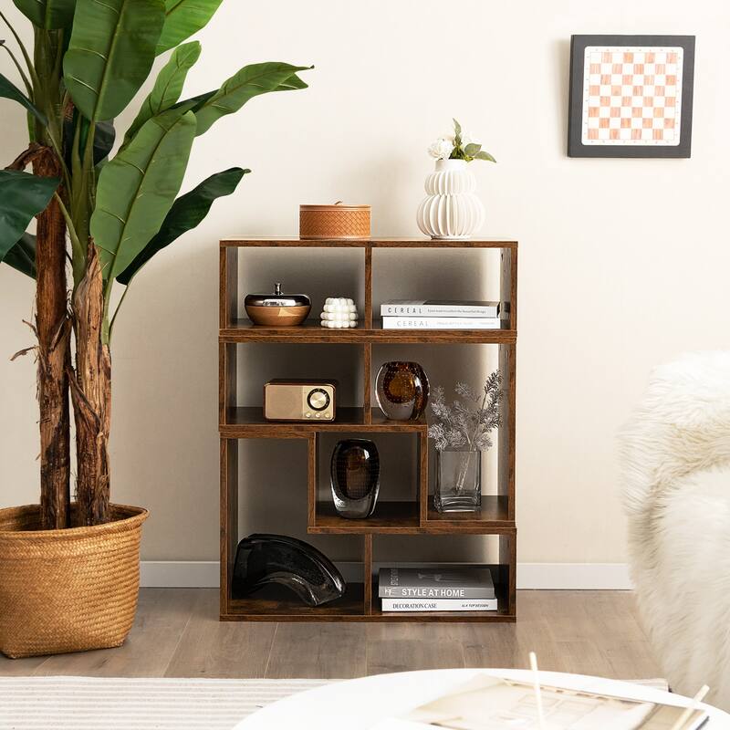 3 Pieces TV Stand Console Entertainment Center for TVs up To 65 Inch with Bookcase Shelves - 26.5" x 12" x 17" (L x W x H)