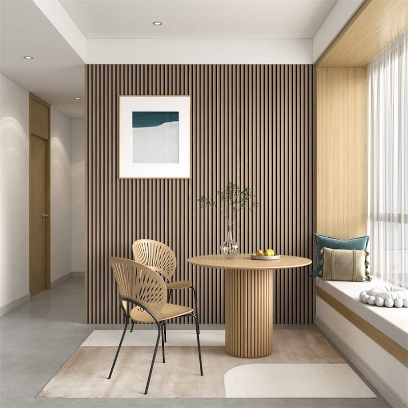 Acoustic Wood Wall Panels,2 Pack 94.5" x 12.6" Soundproof Wall Panels