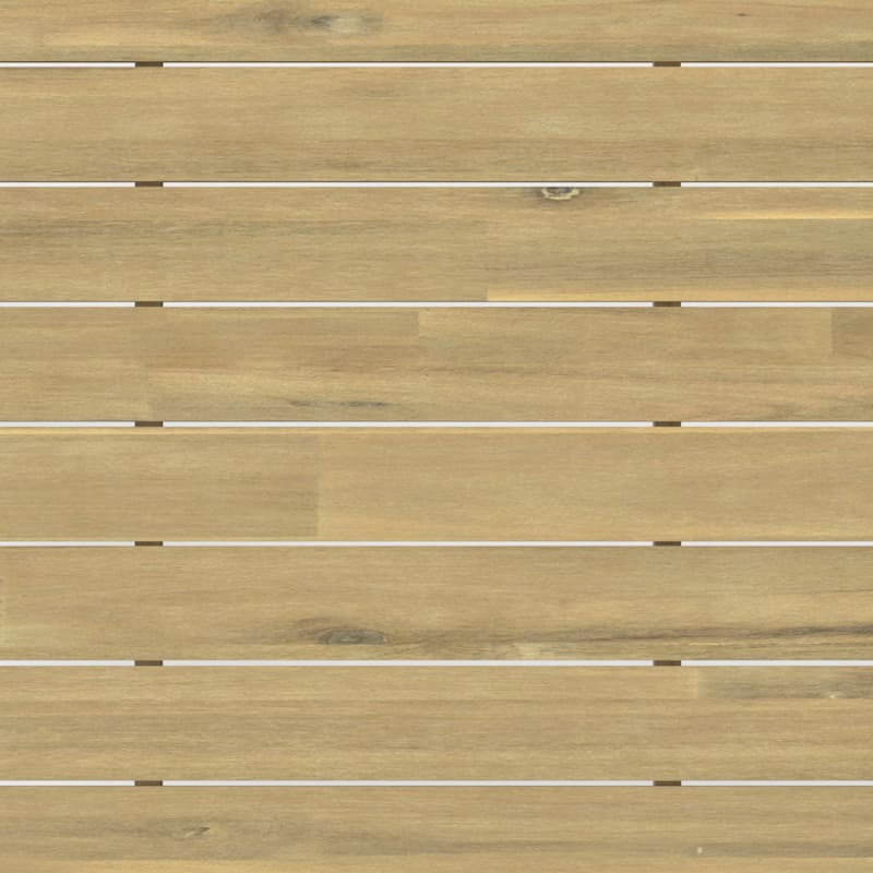 WyndenHall Nina 65 inch Wide Contemporary Outdoor Dining Table in Light Teak - 35.4" D x 65" W x 30.5" H