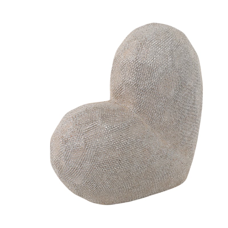 Modern Stone Ceramic Geometric Heart Sculpture