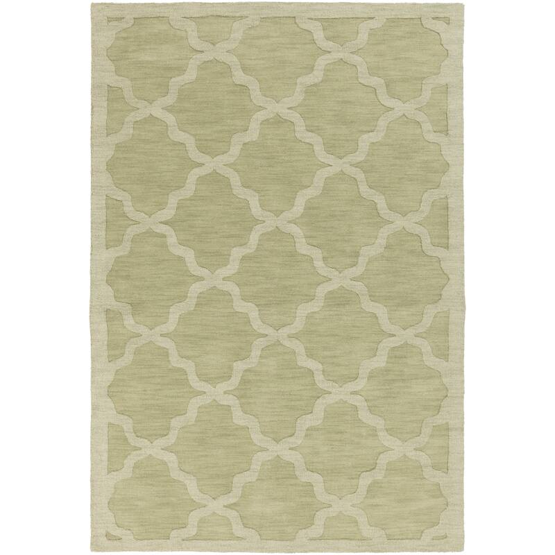 Hand-Tufted Amy Tone-on-Tone Lattice Wool Rug