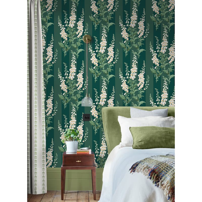 Graham & Brown Foxglove Stripe Teal Wallpaper