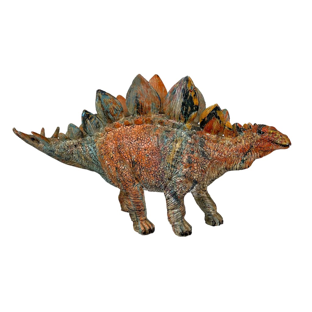 Colorful Stegosaurus Statue - 7.5" Detailed Dinosaur Decor For Home Or - 7.5 X 14.25 X 3.5 inches