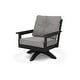 preview thumbnail 6 of 7, POLYWOOD Vineyard Deep Seating Swivel Chair Black / Grey Mist