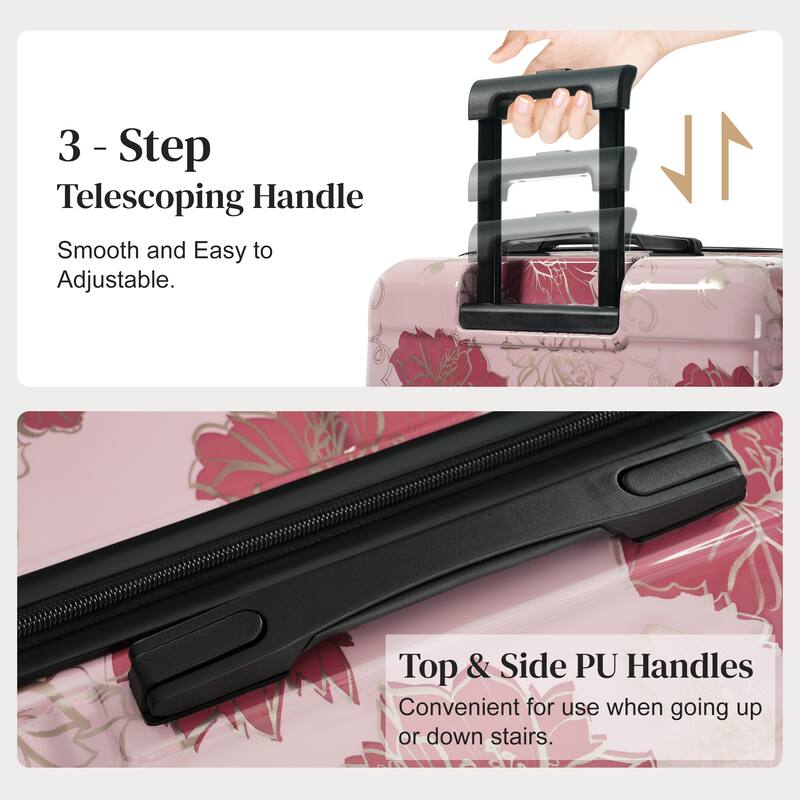 Luggage Sets New Model PC 5pcs, Hardside Lightweight Durable 20IN 24IN 28IN Suitcases with Lock Spinner Wheels