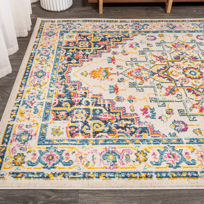 JONATHAN Y Audrey Geometric Medallion Area Rug