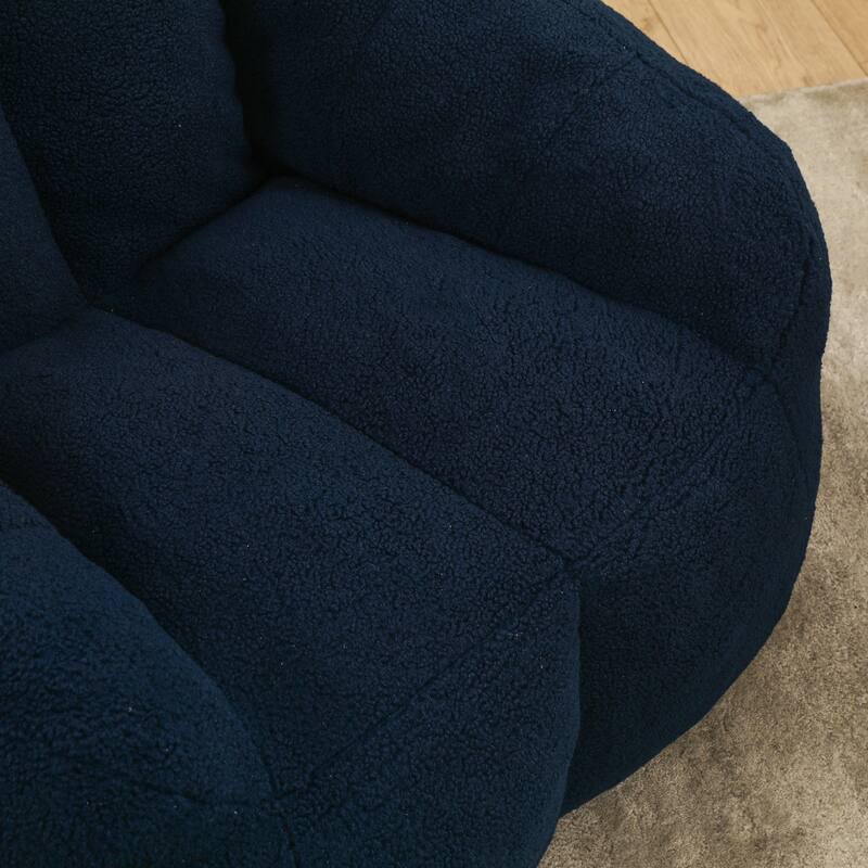 Modern Teddy Bean Bag Chair with Memory Foam Filler, Set of 1
