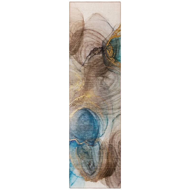 Elfi Artistic Abstract Weather Resistant Versatile Elegance Outdoor Rug