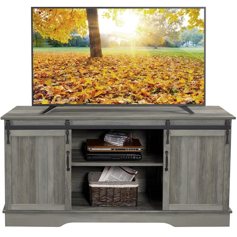Yaheetech Industrial Classic Farmhouse TV Stand for TVs up to 65"