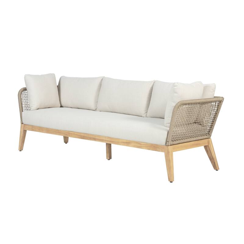 Cypress Teak Wood Sofa with Rope Design