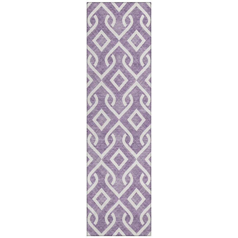 Machine Washable Indoor/ Outdoor Chantille Modern Trellis Rug