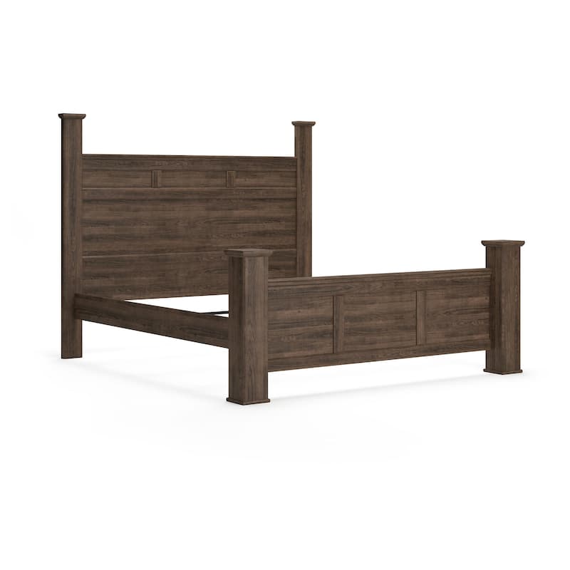 Juararo Dark Brown Poster Bed