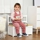 preview thumbnail 2 of 6, 2-in-1 Kids Wooden Toy Storage Bench with Safety Pneumatic Rod