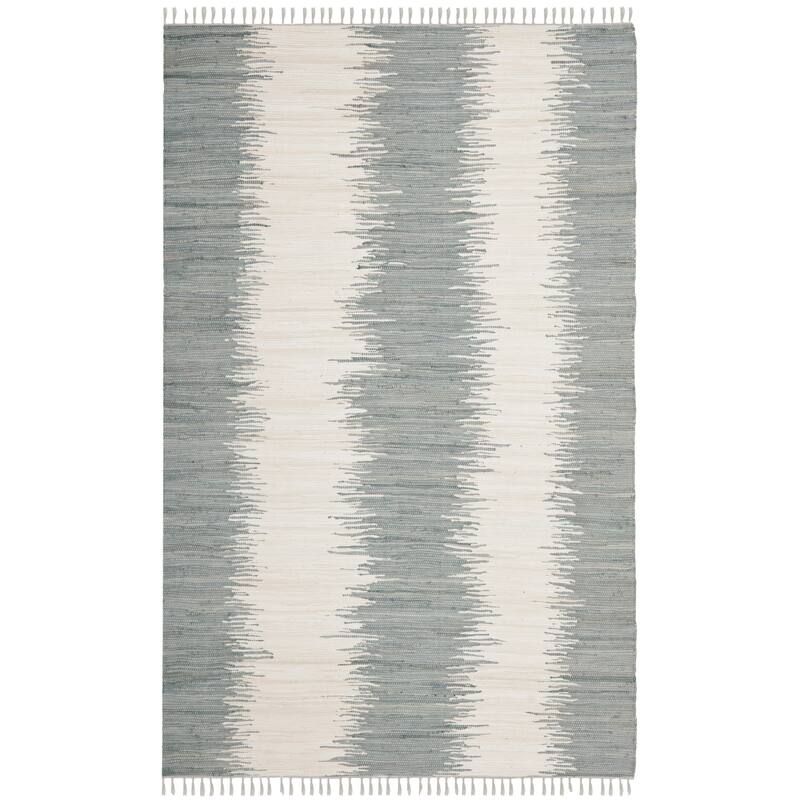 SAFAVIEH Handmade Flatweave Montauk Inguna Casual Cotton Rug - Grey - 4' x 6'
