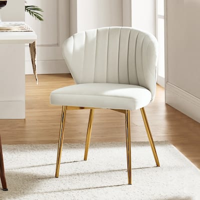 Aruna Accent Chair with Metal Legs 20''W X 19.5 ''D X 29''H by HULALA HOME