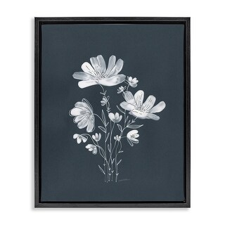 Stupell Simple Daisy Florals Framed Floater Canvas Wall Art Design By ...