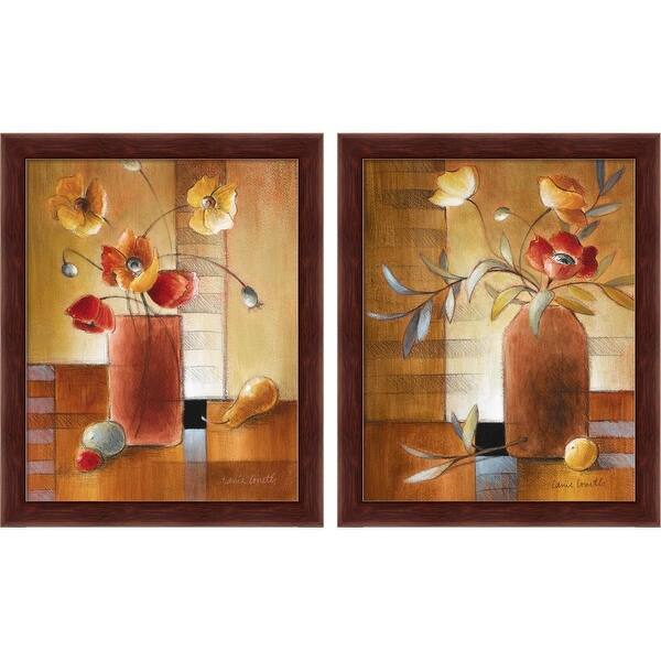 slide 1 of 3, Lanie Loreth 'Afternoon Poppy Still Life' Framed Art (Set of 2)