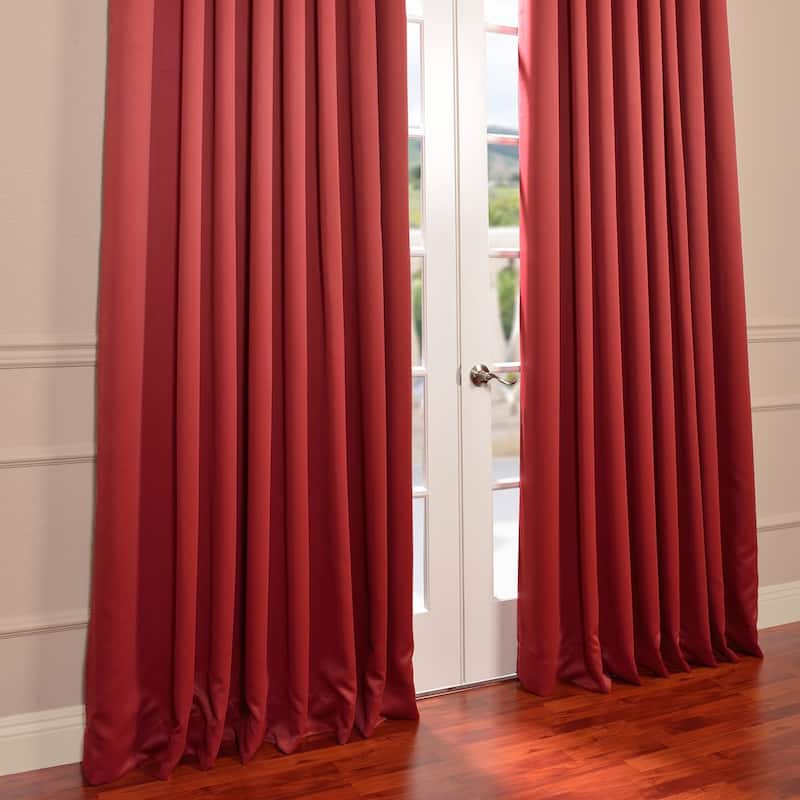 Exclusive Fabrics Extra Wide Room Darkening Grommet 84-inch Curtain (1 Panel) - 100 x 84