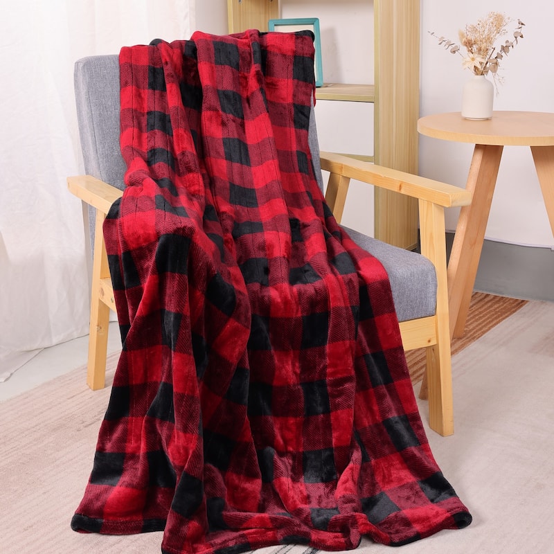 Electric Flannel King Queen Throw Heated Blanket