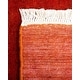 preview thumbnail 6 of 7, Overton Hand Knotted Wool Vintage Inspired Modern Contemporary Overdyed Orange Runner Rug - 2' 7" x 23' 9"