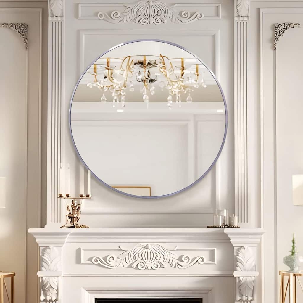 39 Inch Metal Framed Round Bathrrom Mirror for Wall