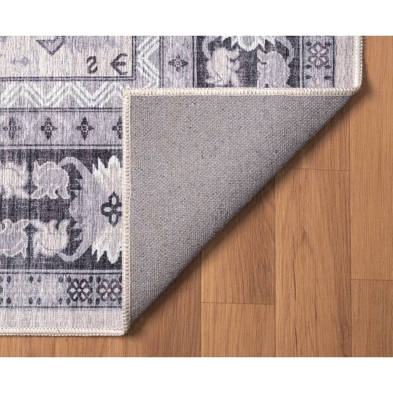 Abani Rugs Molana Collection MOL180A Vintage Grey Cream Area Rug