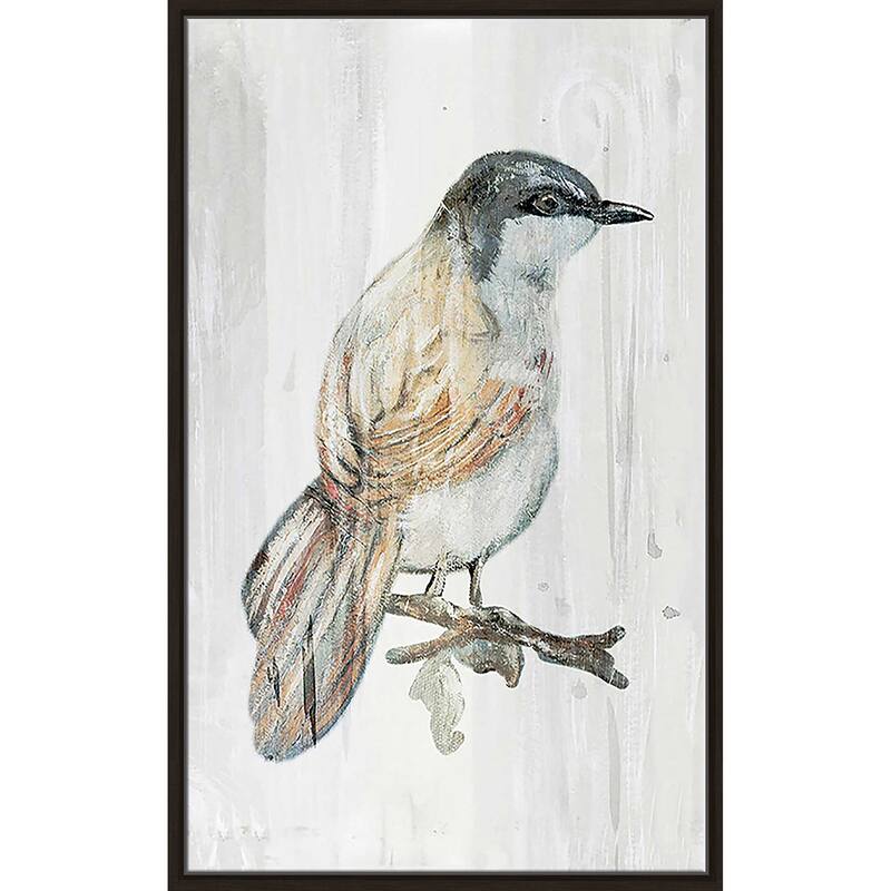 "Eco Bird on Wood II" Print on Floating Canvas