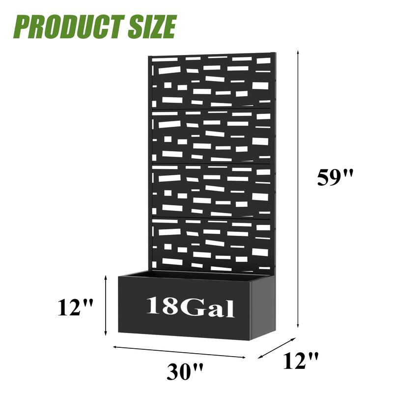 Raised Garden Bed Planter with Trellis Movable Planter Box with Lockable Wheels