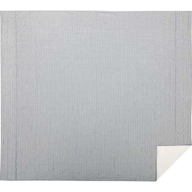 Sawyer Mill Ticking Stripe Quilted Coverlet