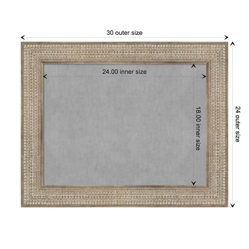 Amanti Art Trellis Silver Framed Magnetic Board - Board Size 24x18