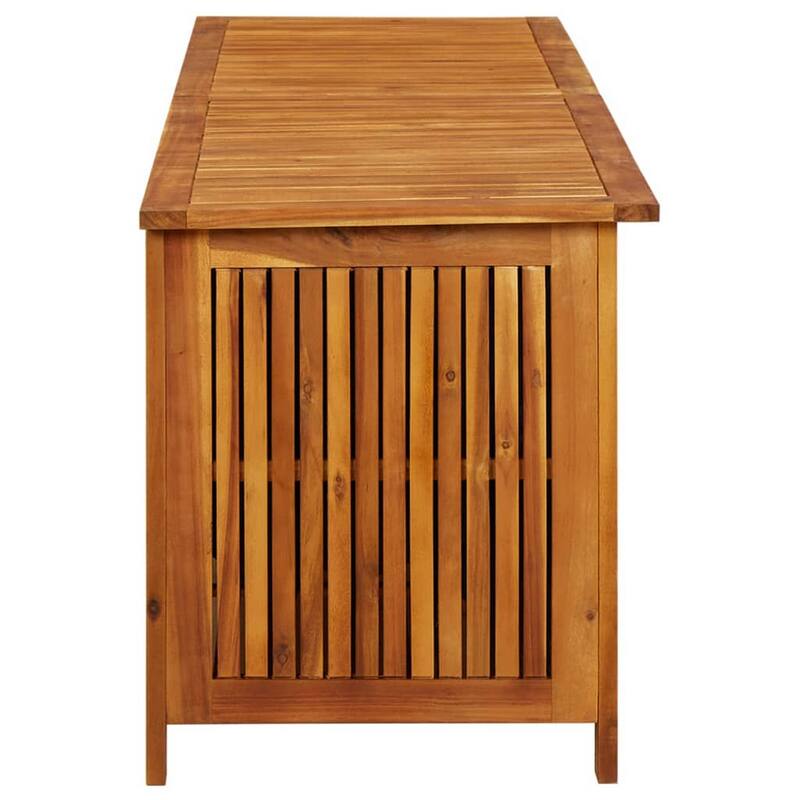 Outdoor Storage Box, Waterproof PE Bag, 69 Inch Brown Acacia Wood