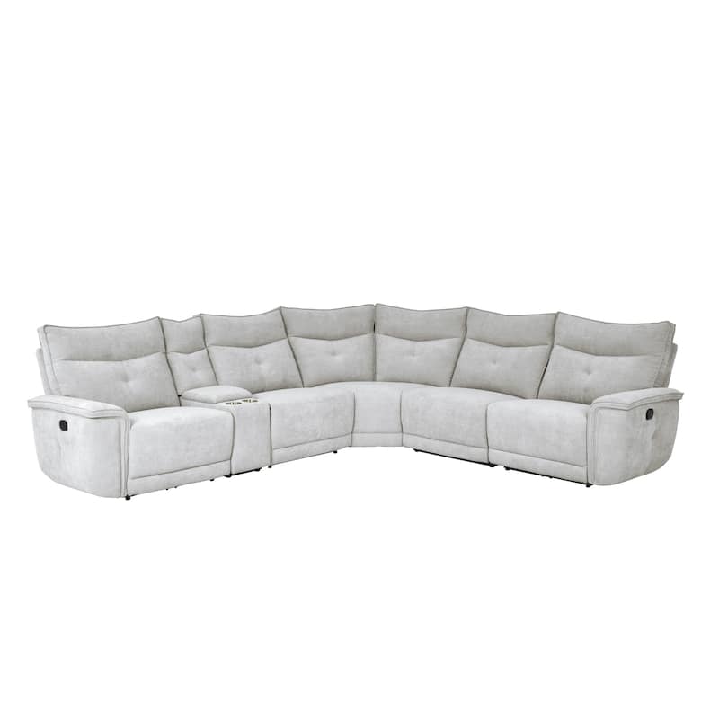 Avenue Modular Reclining Sectional Sofa - Mist Grey