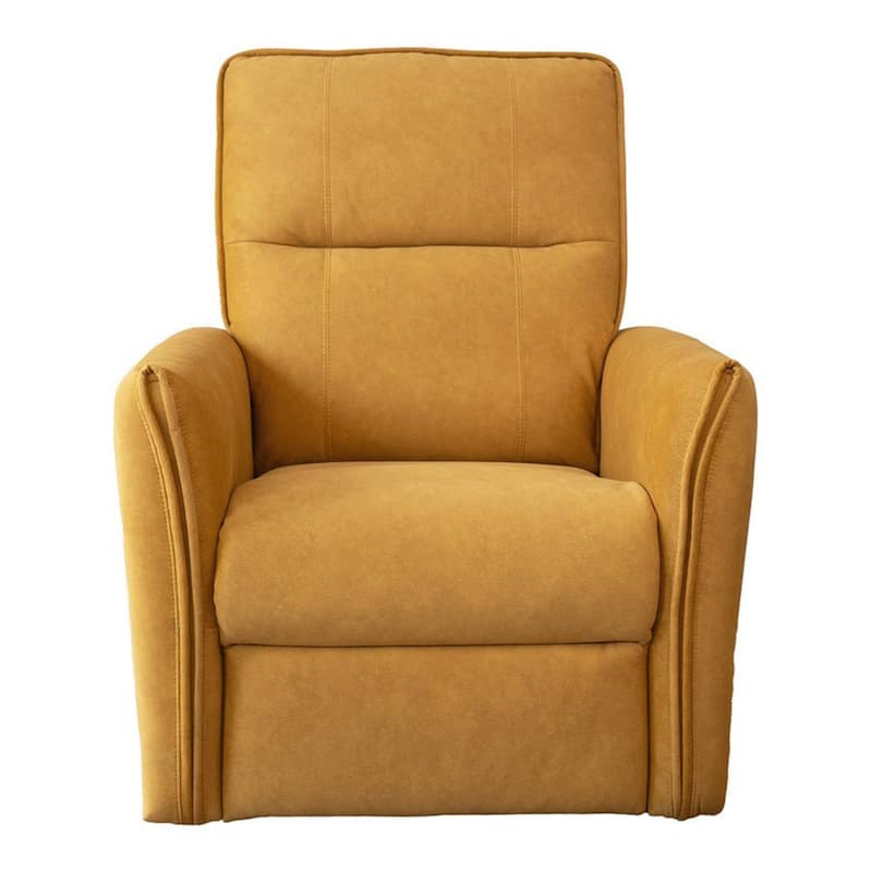 GDFStudio - Asheville Modern 40.2" Tall Manual Push-Button Upholstery Suede Recliner Chair for Living Room, Office & Apartment