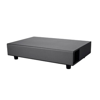 subwoofer behind tv