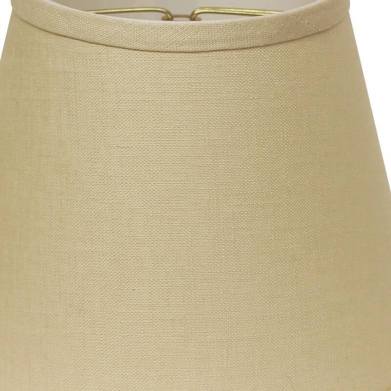 10" Parchment Biege Hardback Empire Linen Lampshade - 10" L x 10" W x 7.5" H