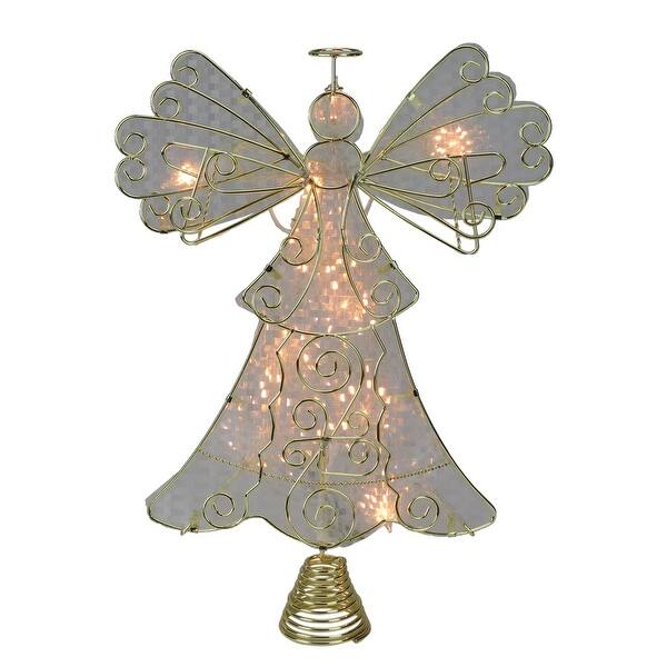 Shop 13 Lighted Gold And White With Reflector Angel Christmas