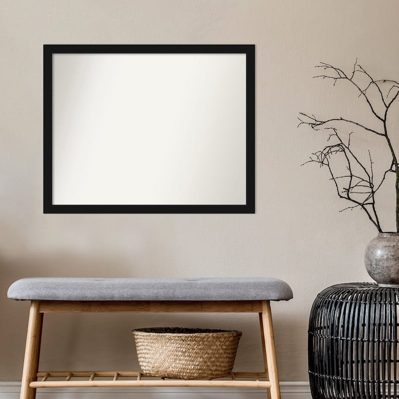Non-Beveled Wall Mirror - Avon Black Narrow Frame