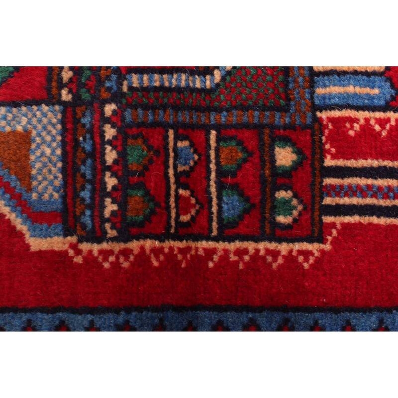 ECARPETGALLERY Hand-knotted Teimani Red Wool Rug - 2'8 x 4'8