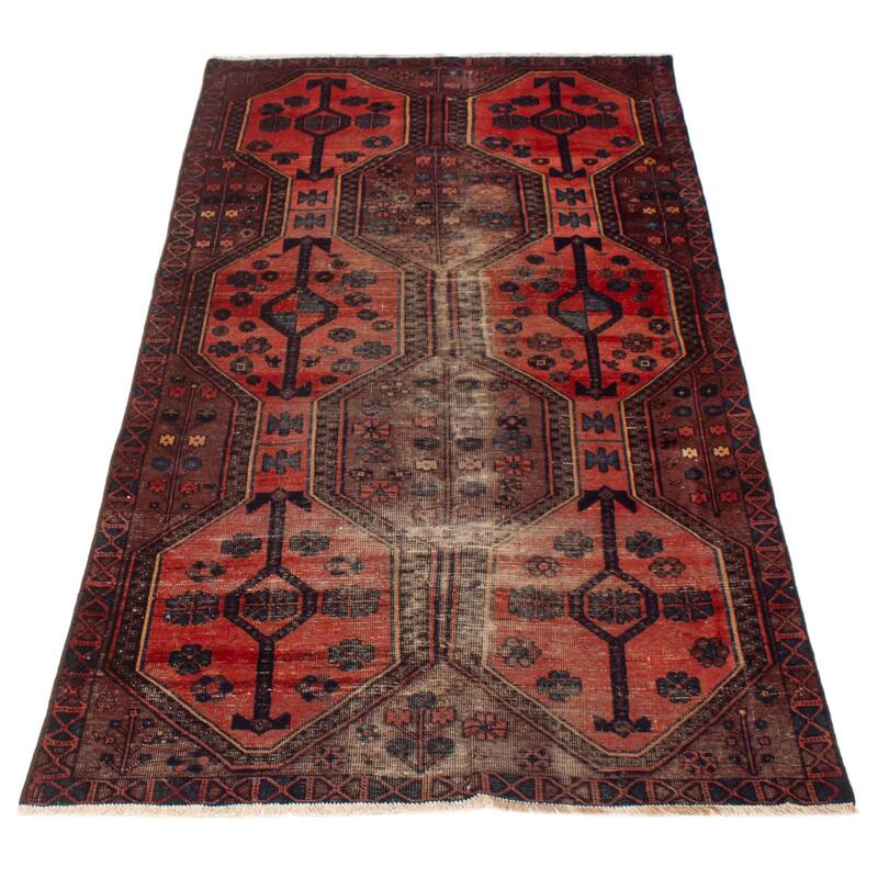 ECARPETGALLERY Hand-knotted Melis Vintage Copper Wool Rug - 4'0 x 8'0