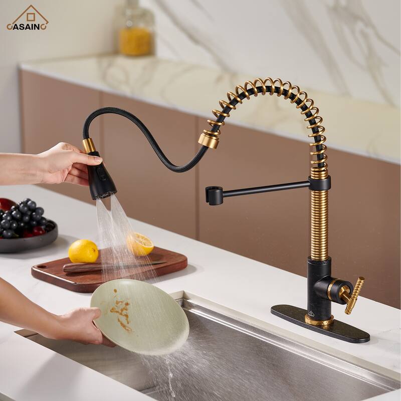 Single Handle Pull Down Sprayer Kitchen Faucet