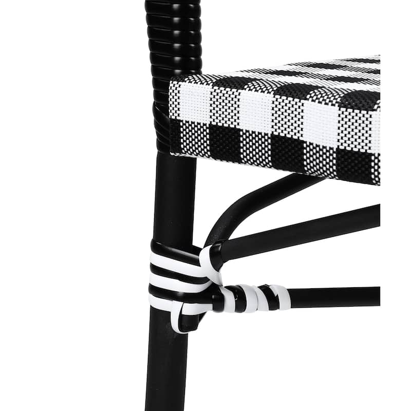 Lidi Classic Country Plaid Patio Dining Arm Chairs by Furniture of America