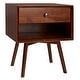 preview thumbnail 43 of 51, Middlebrook Mid-Century Solid Wood 1-Drawer, 1 Shelf Nightstand