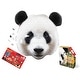 preview thumbnail 4 of 2, I AM Panda 550 Piece Animal Head-Shaped Jigsaw Puzzle
