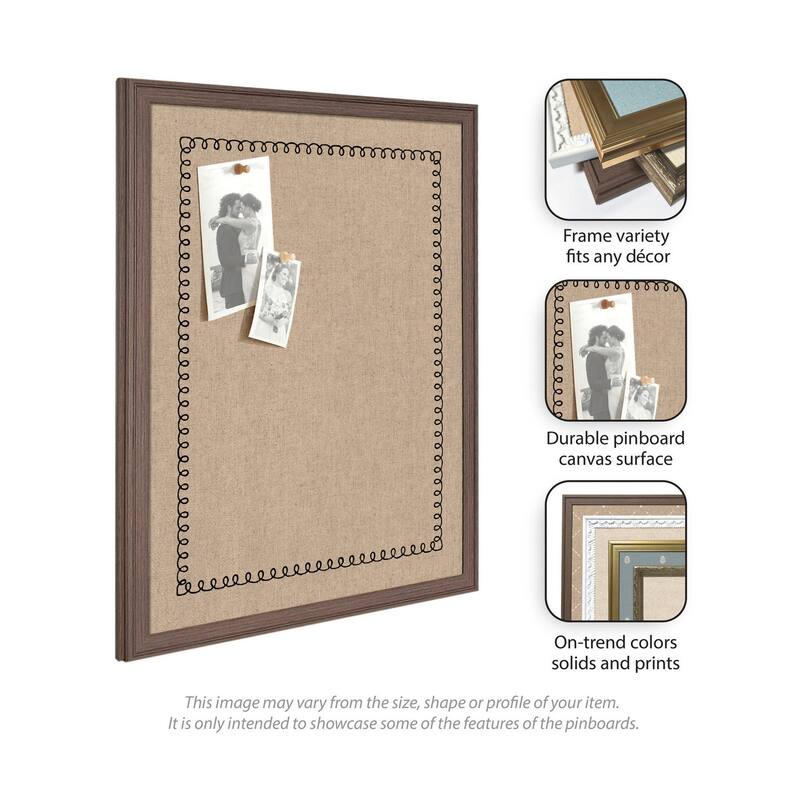 Kate and Laurel Pinboard Black Scallop Print