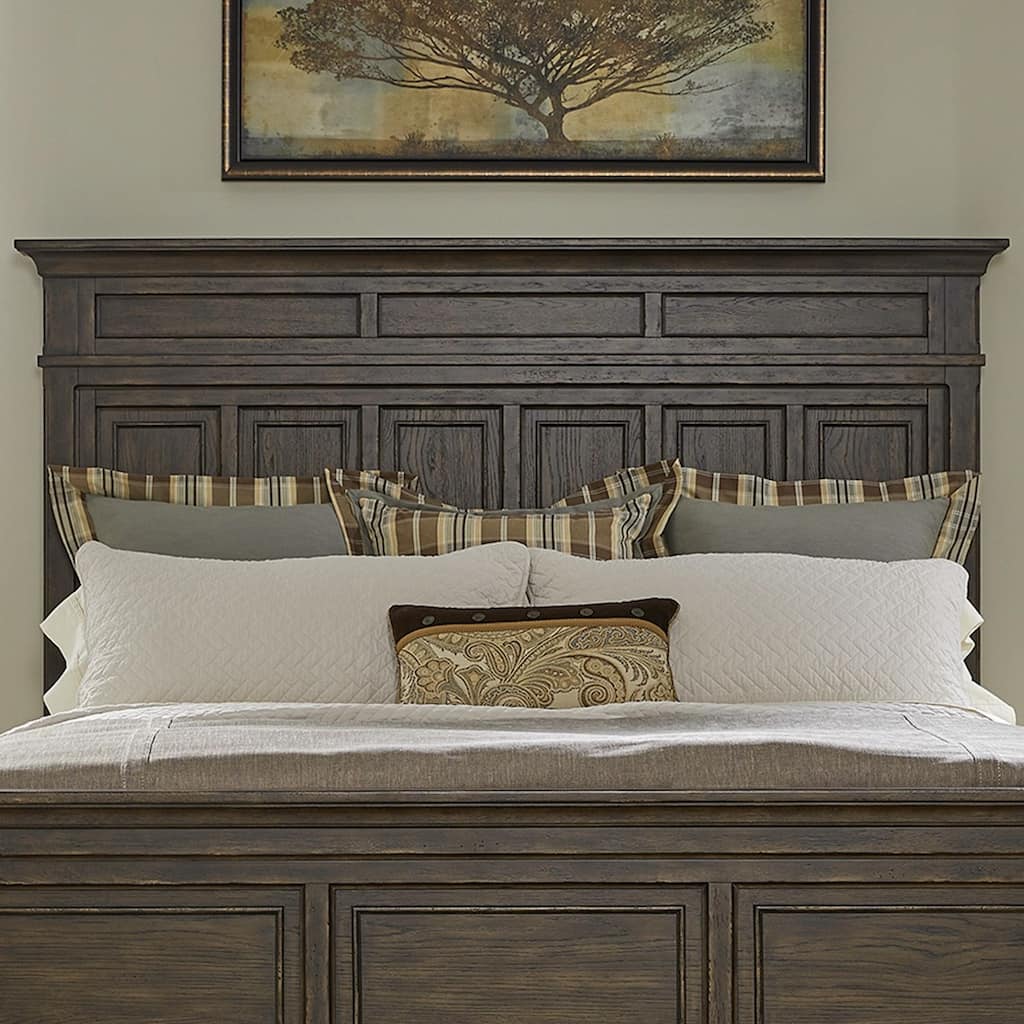 Paradise Valley Saddle Brown Panel Headboard