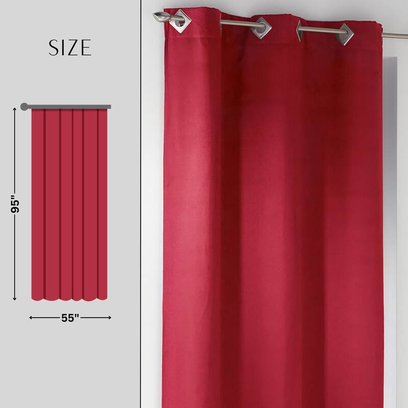 Luxurious Suede Extra Wide Window Curtain Elegant Soft Texture Drapery