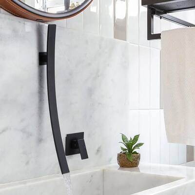 Rbrohant Creative Wall Mounted Waterfall Sink Faucet