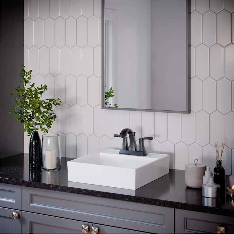 Karran Randburg KBF526 2-Handle Two Hole Centerset Faucet Bathroom Faucet with Matching Pop-up Drain