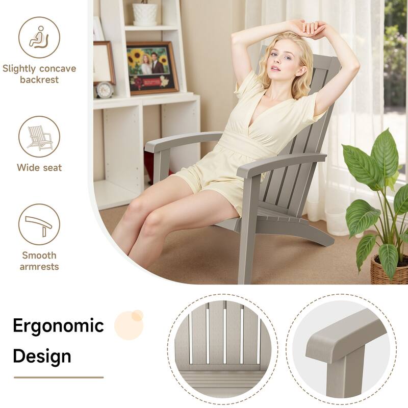 Adirondack Chairs, Folding Chairs for Outsider, Waterproof & UV Resistant Plastic Chair for Patio, Garden